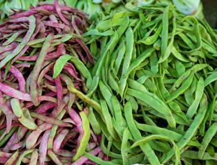 green beans in Market vegetables food textures