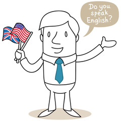 Geschäftsmann, englisch, Do you speak English