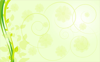 abstract vector ecological border with plants