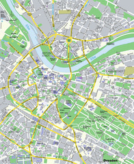 Fototapeta na wymiar Citymap Dresden