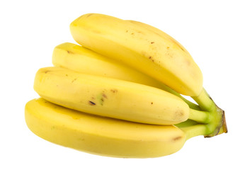 Bunch of bananas on white background