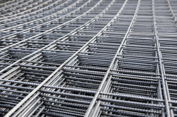 Steel mesh for construction - obrazy, fototapety, plakaty