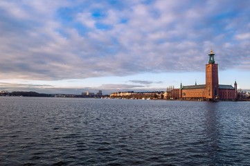 Fototapeta na wymiar Stockholm City Hall in the Morning