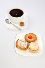 Coffee cup and cookies