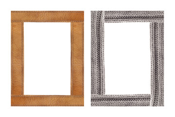 Two fair trade borders, leather and sweather