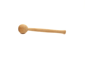 Wooden beater isolated on white background