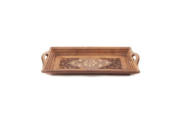 Arabic wooden tray with ornament