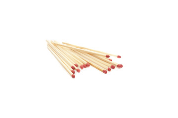 Fireplace matchsticks isolate on white background