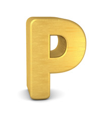 buchstabe letter P gold vertikal