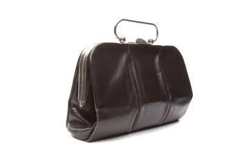 Leather woman handbag black