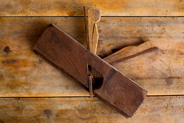 carpenter vintage wood planer tool planer rusted