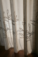 curtain with a floral motif - firana