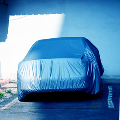 car with cover sheet