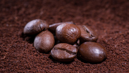 Coffee in beans and ground