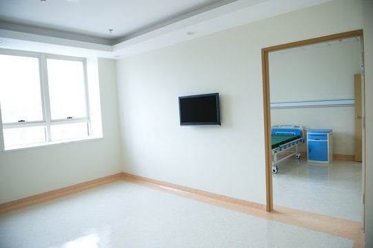 empty hospital room.