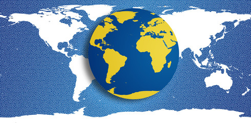 Globe world Europe Africa
