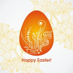 Easter greeting postcard