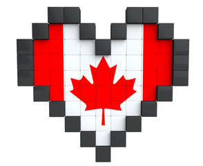 Pixel Heart comme drapeau du Canada
