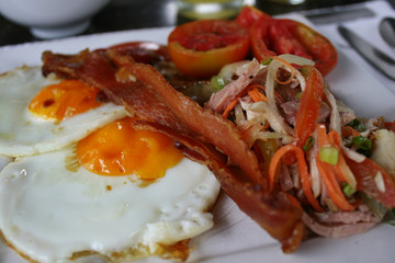 american breakfast plate