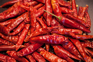 Background of Red Hot Chili Peppers, for a very spicy exotic cuisine