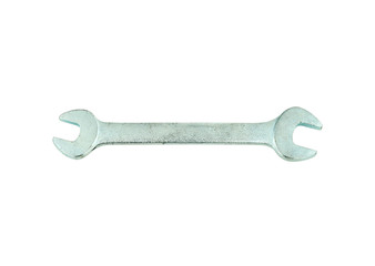 stainless steel wrench  on white