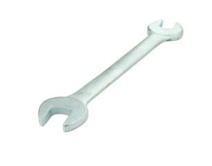 stainless steel wrench  on white