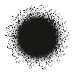 Fototapeta premium cartouche_Notes_Fond_Noir