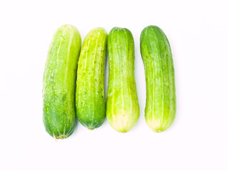 Cucumbers isolated on white background
