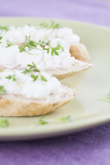 Cottage cheese canapes