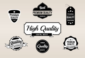 Obraz premium Premium Quality & Guarantee Retro Labels Collection