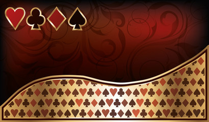 Casino business card, vector illustration