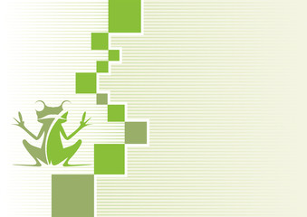 company_brand_with_a_frog_on_a_green_background