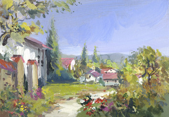 landschaft malerei skizze