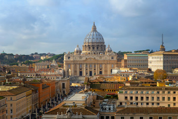 Fototapeta na wymiar Saint Peters Basilica, Watykan, Rzym, Włochy