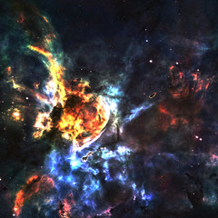 Obraz na płótnie Canvas Pole Star w głębokiej przestrzeni wielu lat świetlnych, daleko od Ziemi