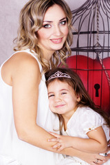 happy mother and her daughter