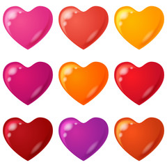 Valentine heart, set