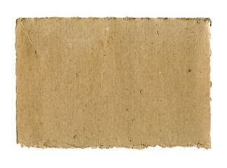 Torn cardboard isolated