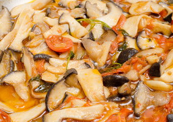 Zuppa di funghi,closeup
