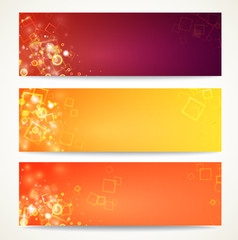 Abstract banners set