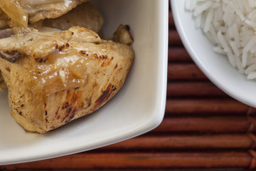 Roasted chicken with basmati rice