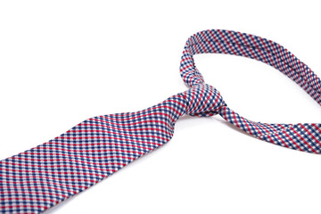 elegant silk male tie (necktie) on white