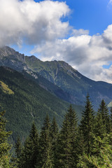 Fototapeta na wymiar Górski krajobraz w Tatrzańskim Parku Narodowym, Polska.
