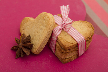 sablés de la saint valentin, forme coeur