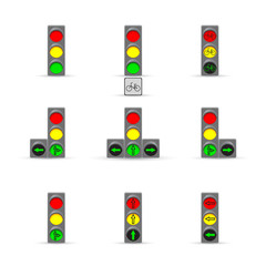 set of Traffic lights