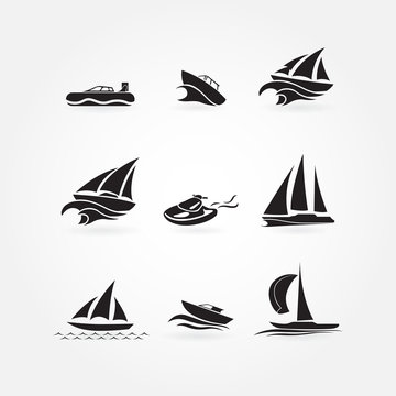 Set of yacht icons