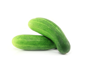 Cucumber isolated over white background.