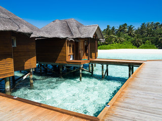 Vacation paradise over sea, maldives