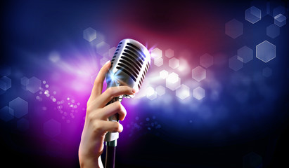 audio microphone retro style