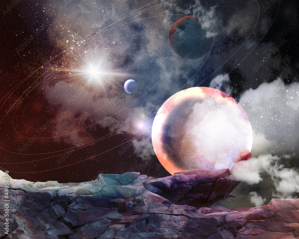 Canvas Prints image of planets in space